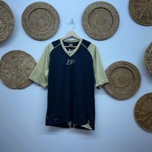 Vintage Nike Purdue University Short Sleeve Jersey Tee Mens Medium Center Logo